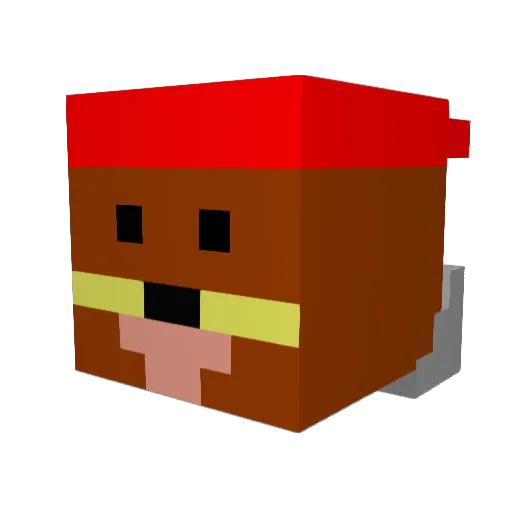 Miner_0 Minecraft avatar head, 3D render