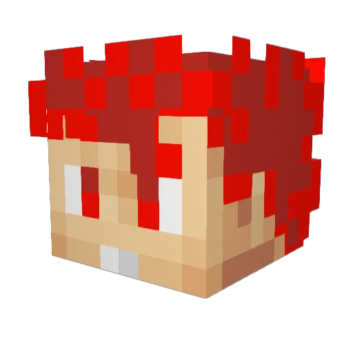 Miner_DMO Minecraft avatar head, 3D render