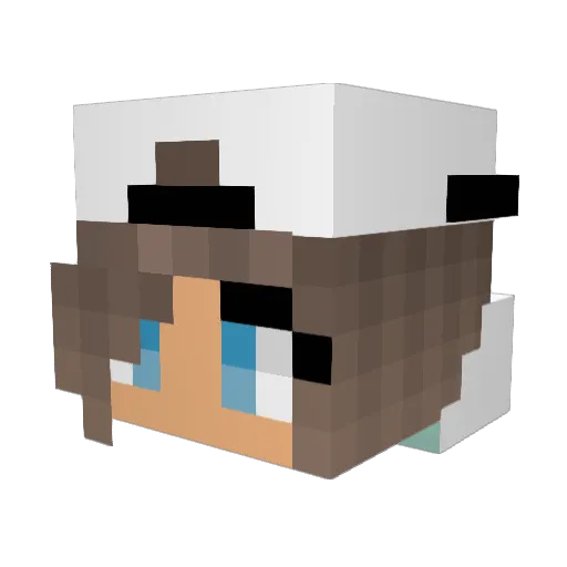 Miner_Girl25 Minecraft avatar head, 3D render