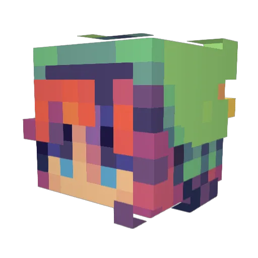 Miner_King98 Minecraft avatar head, 3D render
