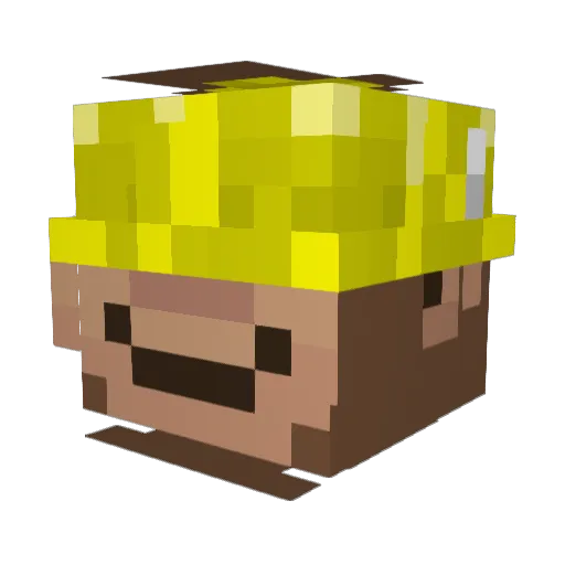 Miner_Mr_Min Minecraft avatar head, 3D render