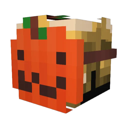 Miner_and_Crafte Minecraft avatar head, 3D render