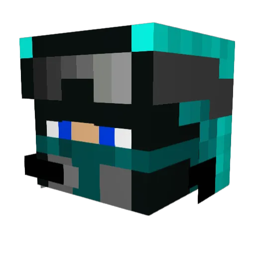 Mineralman360 Minecraft avatar head, 3D render
