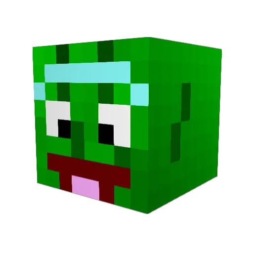 Minerdeath25 Minecraft avatar head, 3D render