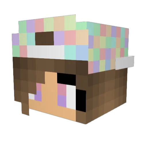 Minergirl1504 Minecraft avatar head, 3D render
