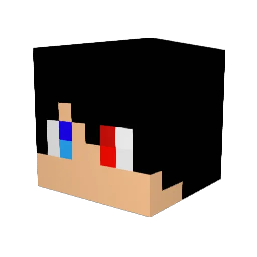 Minergold1 Minecraft avatar head, 3D render
