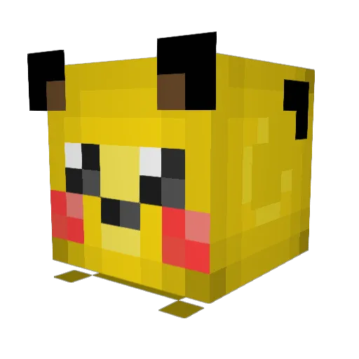 Minero_Normal Minecraft avatar head, 3D render