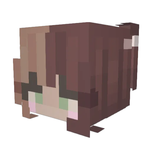 Minerofiron Minecraft avatar head, 3D render