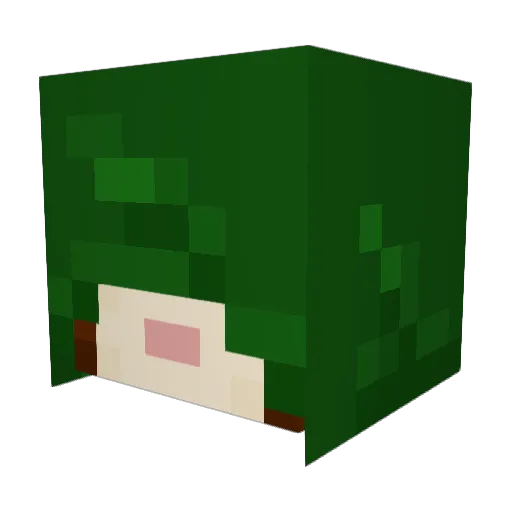 Minerva4 Minecraft avatar head, 3D render