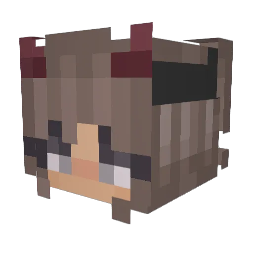 Minerva_13 Minecraft avatar head, 3D render