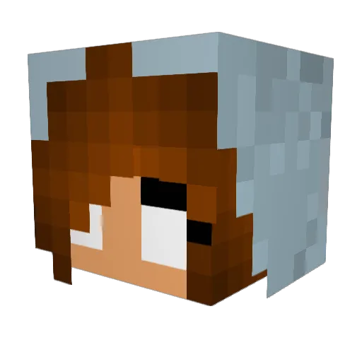 Minervafire Minecraft avatar head, 3D render