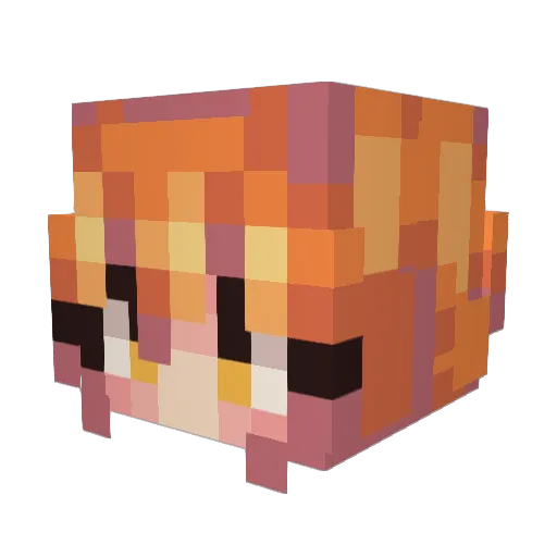 Minesap Minecraft avatar head, 3D render