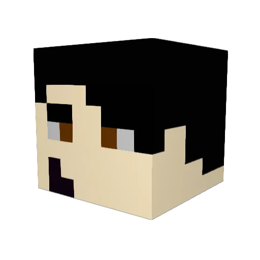 Mineshafter58 Minecraft avatar head, 3D render