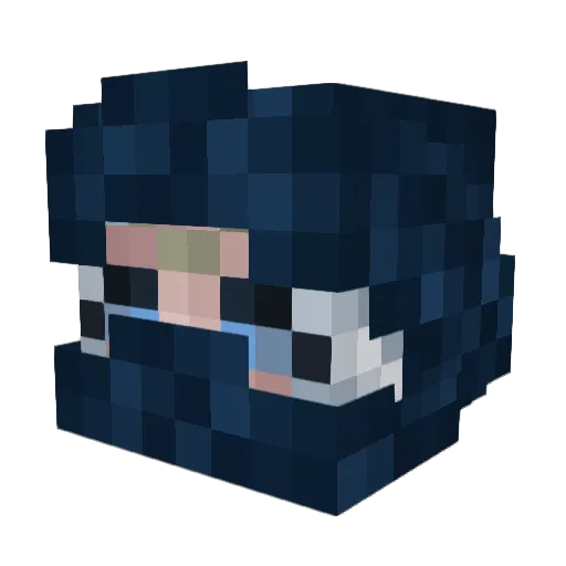 Mineslav Minecraft avatar head, 3D render