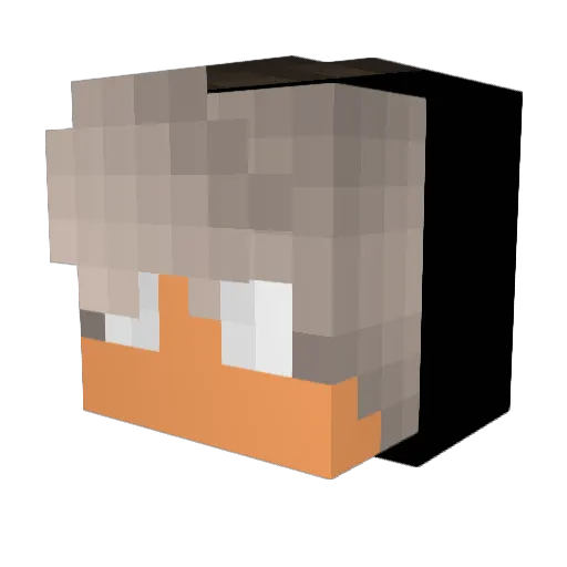 Mineslover Minecraft avatar head, 3D render
