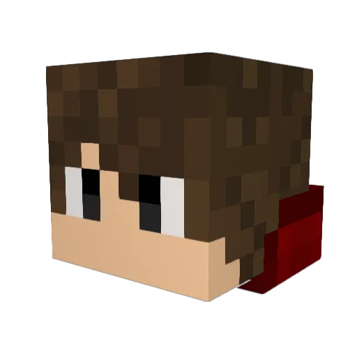 Minestijn Minecraft avatar head, 3D render