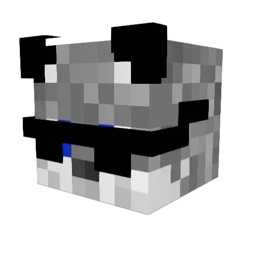 Minestommer Minecraft avatar head, 3D render
