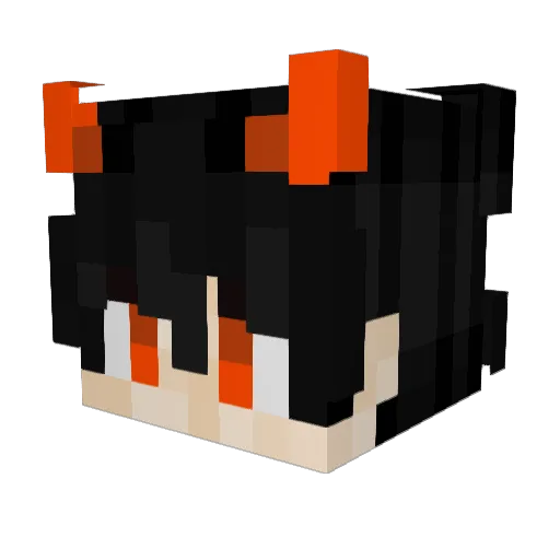 Minetendofrk Minecraft avatar head, 3D render