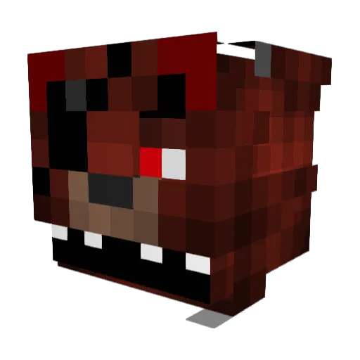 MinetiHD Minecraft avatar head, 3D render