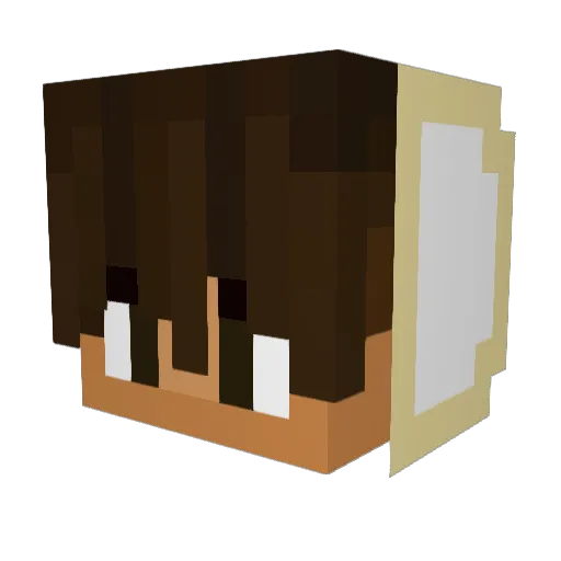 Minetime2023 Minecraft avatar head, 3D render
