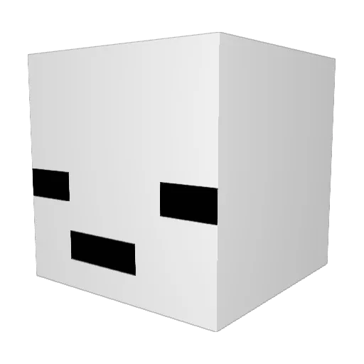 Minety8 Minecraft avatar head, 3D render