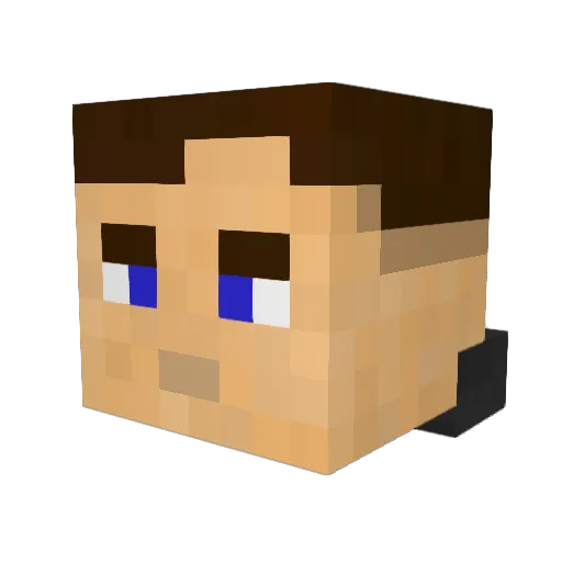 Minexland Minecraft avatar head, 3D render