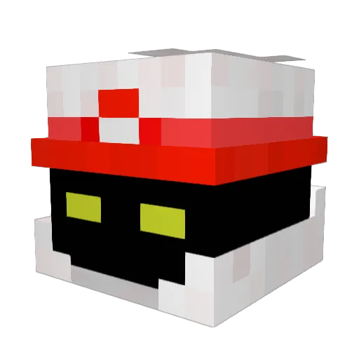 MinezTFT Minecraft avatar head, 3D render