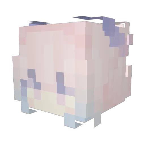 Ming017 Minecraft avatar head, 3D render