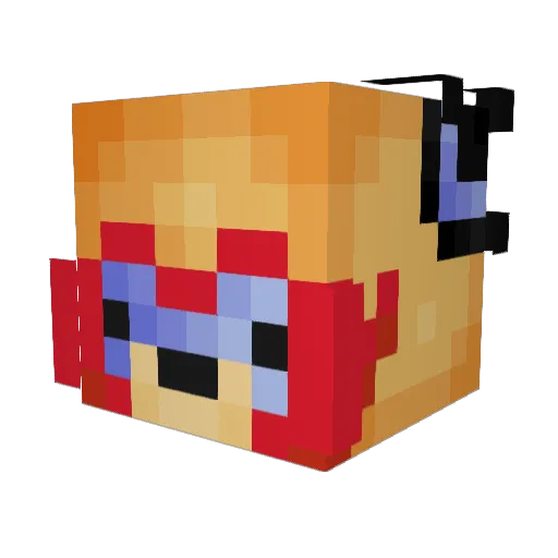MingCC Minecraft avatar head, 3D render