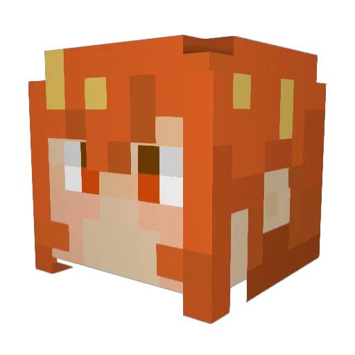 MingFan_ Minecraft avatar head, 3D render
