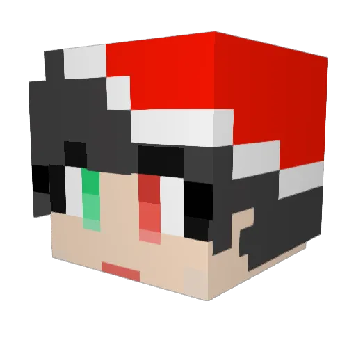 Mingaltong Minecraft avatar head, 3D render