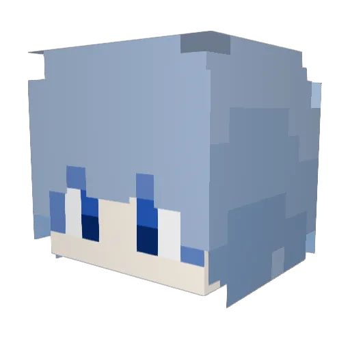 Mingdol12 Minecraft avatar head, 3D render