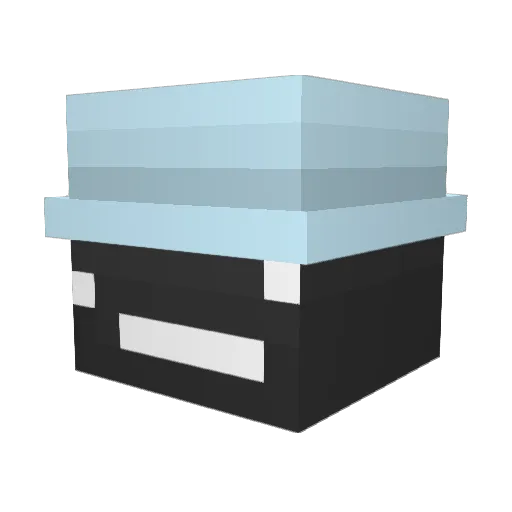 Minggnna Minecraft avatar head, 3D render