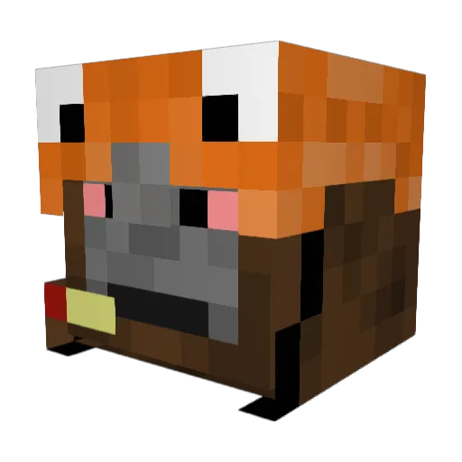 Mingle_Chen Minecraft avatar head, 3D render