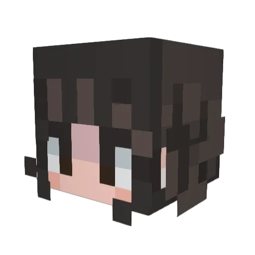 Minglee21 Minecraft avatar head, 3D render