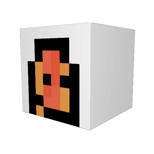Minglio Minecraft avatar head, 3D render
