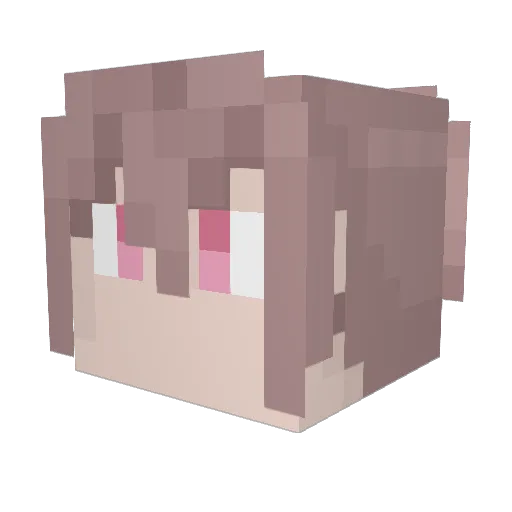 Mingnon Minecraft avatar head, 3D render