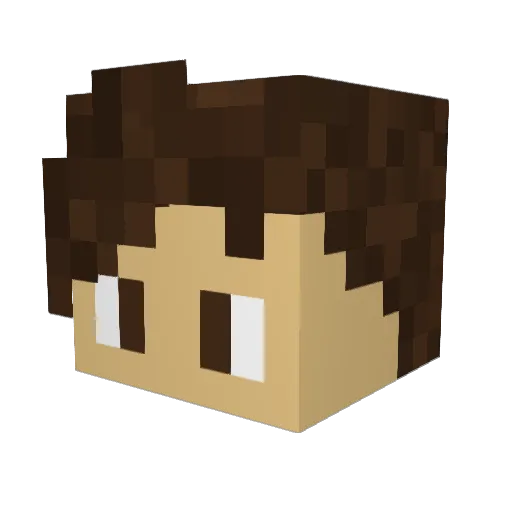 Mingo_la Minecraft avatar head, 3D render