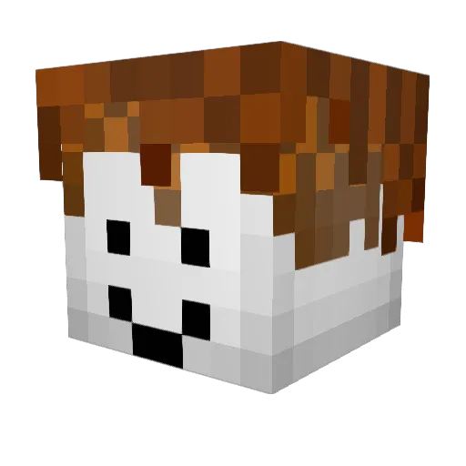 Mingot_ Minecraft avatar head, 3D render