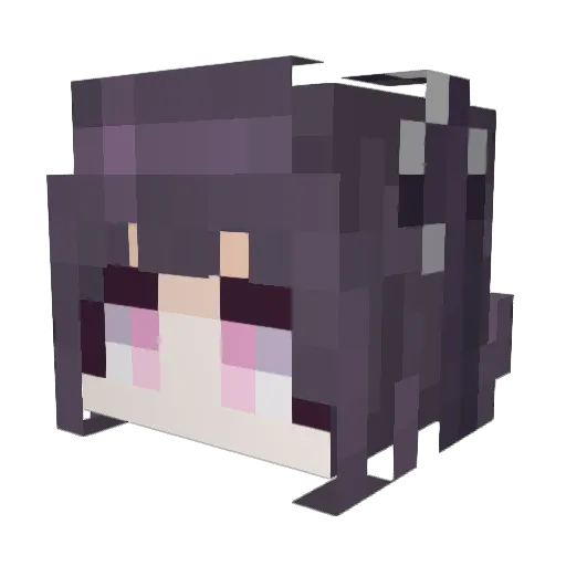 Mingtios Minecraft avatar head, 3D render
