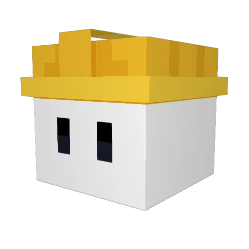 Mingun1208 Minecraft avatar head, 3D render