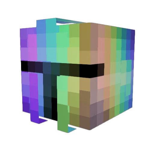 Minhjou Minecraft avatar head, 3D render