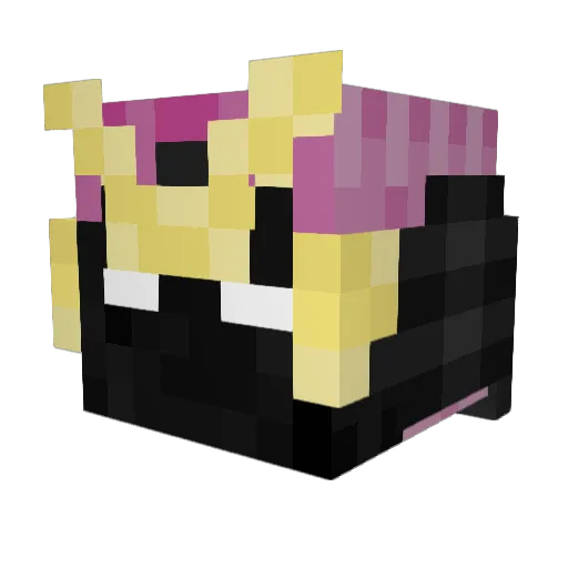 Minhjuu Minecraft avatar head, 3D render