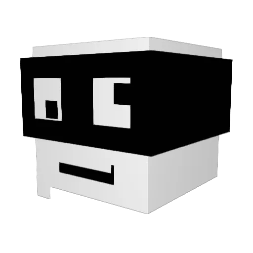 Minhong_ Minecraft avatar head, 3D render