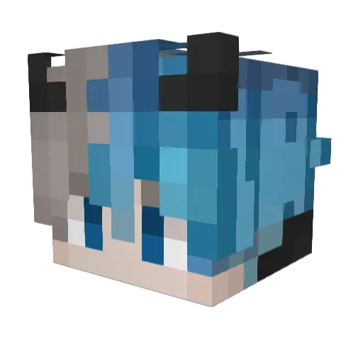 Minhsadboi Minecraft avatar head, 3D render