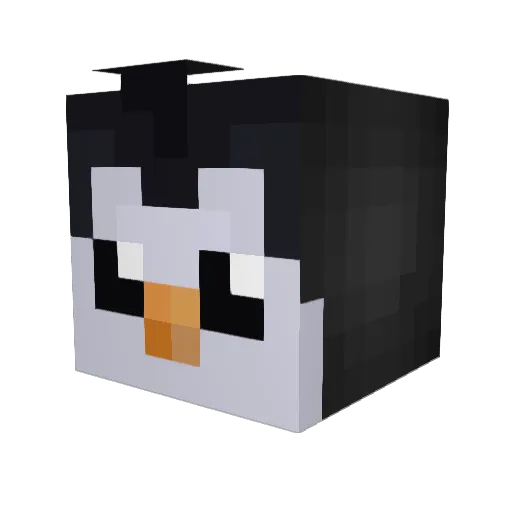 MiniAsiate Minecraft avatar head, 3D render