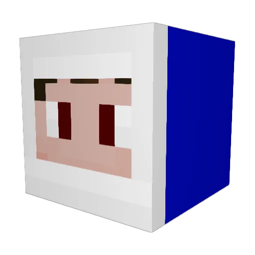 MiniAvalanche Minecraft avatar head, 3D render