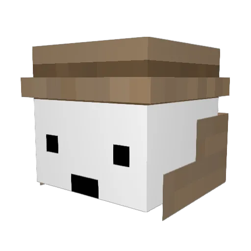 MiniAxel75 Minecraft avatar head, 3D render