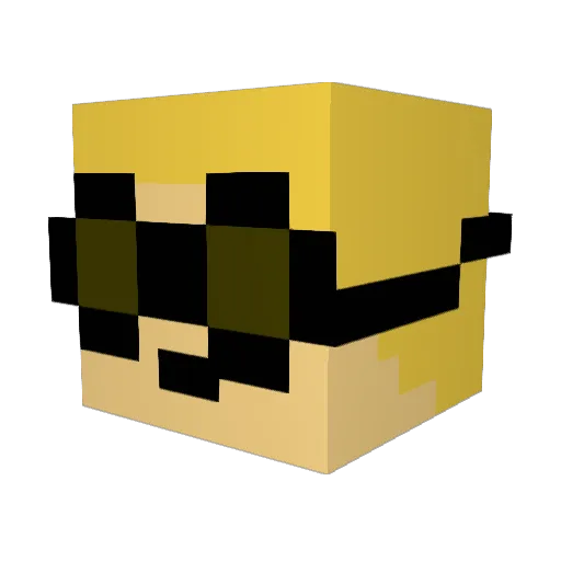 MiniChederz Minecraft avatar head, 3D render