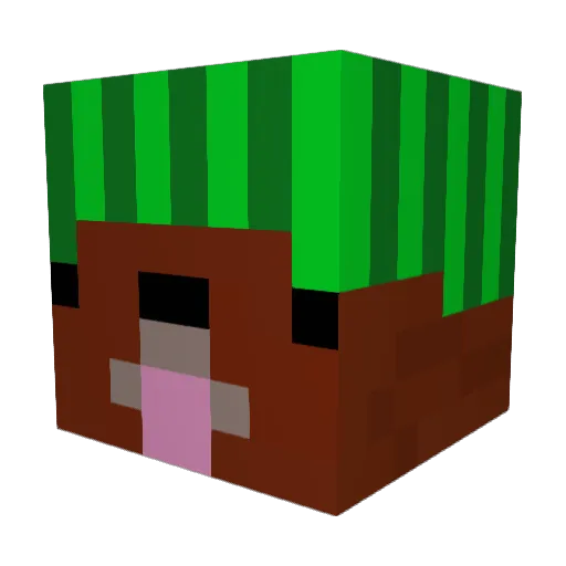 MiniChedz Minecraft avatar head, 3D render